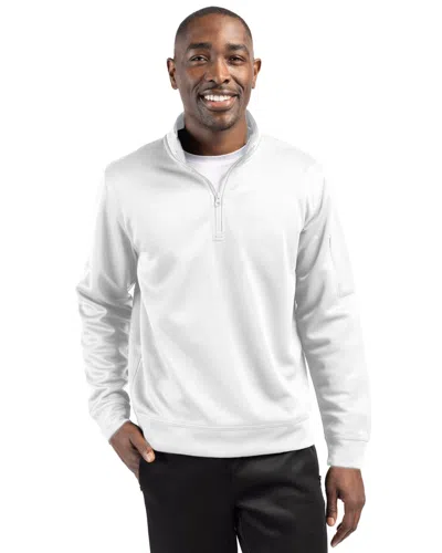 Clique Lift Eco Performance Half Zip Unisex Pullover In White