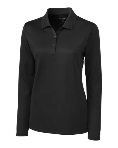 Clique L/s Ice Lady Pique Polo Shirt In Black