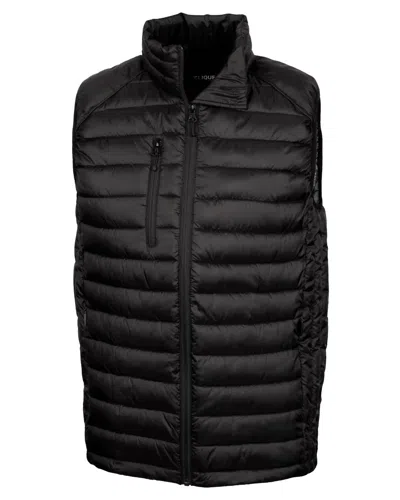 Clique Men's Hudson Puffer Vest In Black In Animal Print
