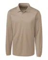 Clique Men's L/s Ice Pique Polo Shirt In Brown