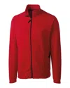 Clique Powder Fleece Full Zip Mens Jacket In Red