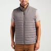 Clique Mens Water Resistant Heavyweight Puffer Vest In Silver