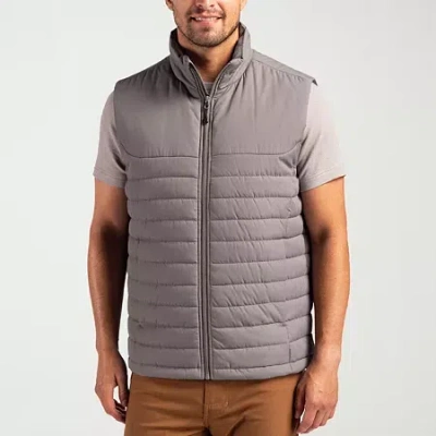 Clique Mens Water Resistant Heavyweight Puffer Vest In Silver