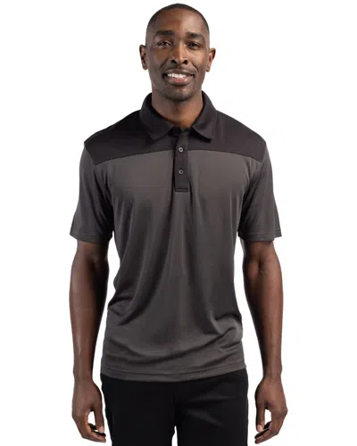 Clique Parma Colorblock Tech Jersey Mens Polo In Black