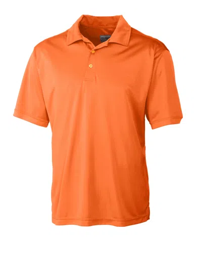 Clique Ice Pique Mens Short Sleeve Tech Polo In Orange