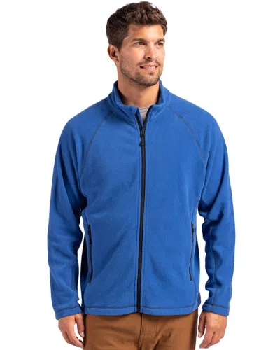 Clique Powder Fleece Full Zip Mens Jacket In Blue