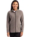 Clique Powder Fleece Full Zip Womens Jacket In Brown