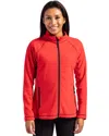 Clique Powder Fleece Full Zip Womens Jacket In Red