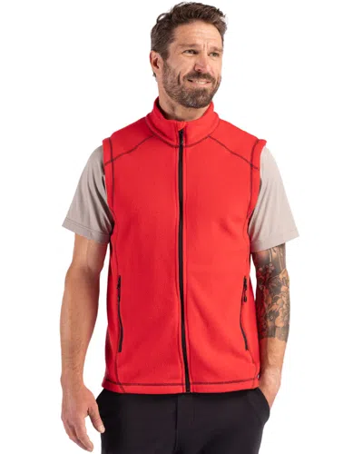 Clique Powder Recycled Fleece Mens Vest In Red