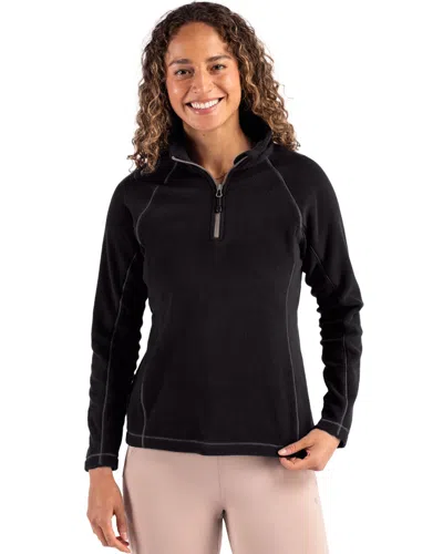 CLIQUE POWDER RECYCLED FLEECE WOMENS QUARTER ZIP PULLOVER