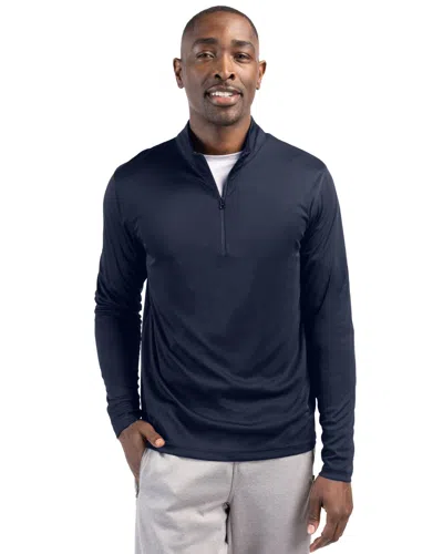 Clique Spin Eco Performance Half Zip Mens Pullover In Blue