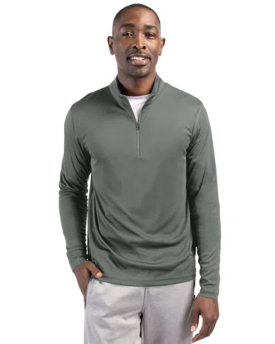 Clique Spin Eco Performance Half Zip Mens Pullover In Green