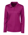 Clique Spin Eco Performance Pique Long Sleeve Womens Polo In Multi