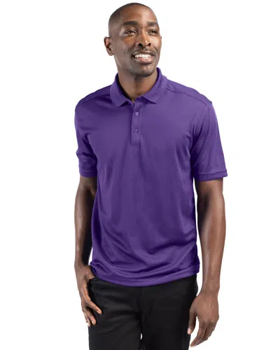 Clique Spin Eco Performance Pique Mens Polo In Purple