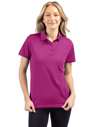 Clique Spin Eco Performance Pique Womens Polo In Purple