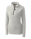 Clique Summit Lady Half Zip Microfleece Jacket In Silver