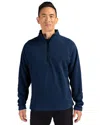 Clique Summit Performance Fleece Half Zip Mens Pullover Jacket In Blue