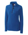 Clique Summit Performance Fleece Half Zip Womens Pullover Jacket In Blue