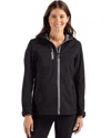 Clique Telemark Eco Stretch Softshell Full Zip Womens Hooded Jacket In Black