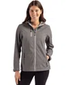 Clique Telemark Eco Stretch Softshell Full Zip Womens Hooded Jacket In Multi