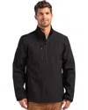 Clique Tempest Waterproof Full Zip Mens Softshell Jacket In Black