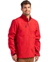Clique Mens Water Resistant Lightweight Softshell Jacket In Red