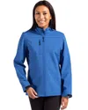 Clique Tempest Waterproof Full Zip Womens Softshell Jacket In Blue
