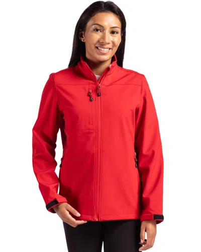 Clique Tempest Waterproof Full Zip Womens Softshell Jacket In Red