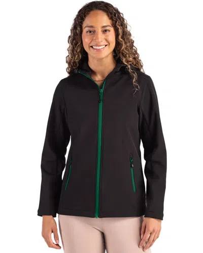 Clique Tempo Recycled Stretch Softshell Womens Hooded Jacket In Multi