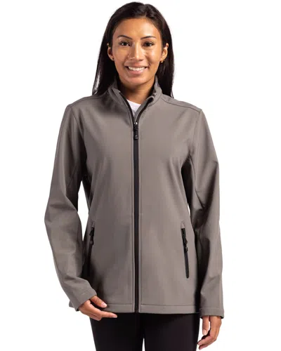 Clique Tempo Stretch Full Zip Womens Softshell Jacket In Brown