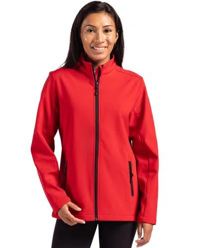 Clique Tempo Stretch Full Zip Womens Softshell Jacket In Red