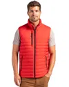 Clique Mens Water Resistant Heavyweight Puffer Vest In Red