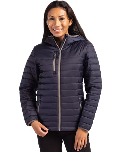 Clique Valhalla Full Zip Womens Puffer Jacket In Blue