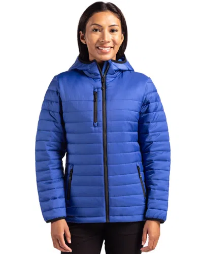 Clique Valhalla Full Zip Womens Puffer Jacket In Blue