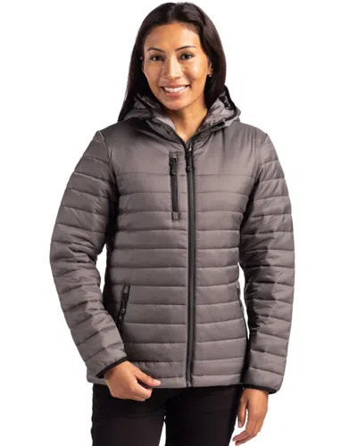 Clique Valhalla Full Zip Womens Puffer Jacket In Gray