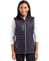 Clique Valhalla Full Zip Womens Puffer Vest In Blue