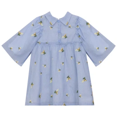 Clo Kids' Clô Cotton Woven Floral Dress In Blue