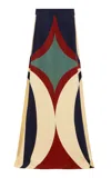 Clo Diandra Silk Maxi Skirt In Print