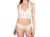 Clo Fortuna Racer Back Lace Vest In White In White