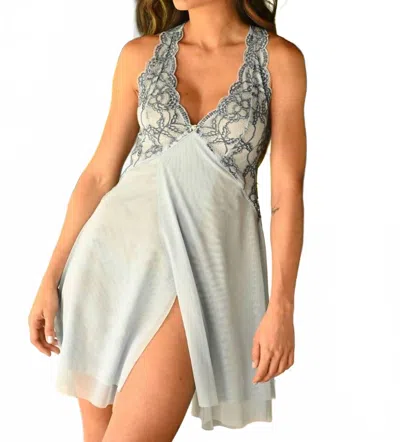 Clo Fortuna Racerback Chemise In Imperial Blue In Multi