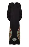 Clo Gaella Silk Maxi Dress In Black