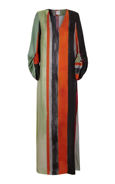 Clo Gaella Silk Maxi Dress In Print