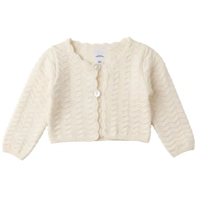 Clo Babies' Clô Organic Cotton Knit Cardigan In Neutral