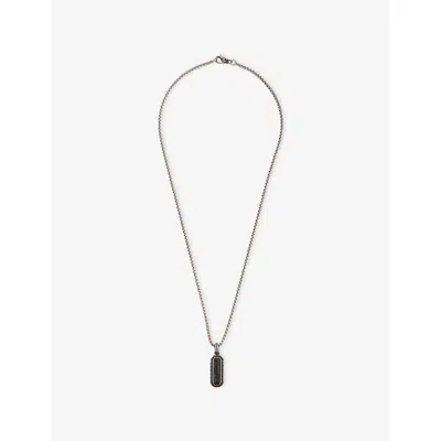 Clocks And Colours And Colours Mens Seneca Stainless-steel And Kanbaba Jasper Pendant Necklace Silver