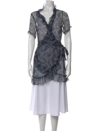 Pre-owned Cloe Cassandro Silk Dress In Blue
