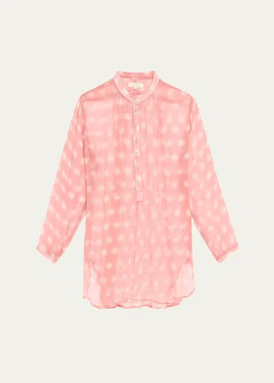 Cloe Cassandro The Andrea Sheer Shirt In Pink