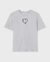 Cloeys T-shirt Heart Grey Ljusgrå In Gray