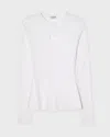 Cloeys T-shirt Tight Fitted Heart In White