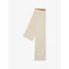Cloimh Womens Ecru / Sand Blocked Soft Wool Scarf