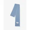 Cloimh Womens Soft Blue Logo-embroidered Soft Wool Scarf In Blue